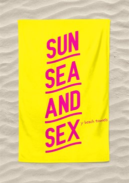Sex on the Beach sounds great in theory; reality not so much - trust us! We'll be sticking to the cocktail and this super sexy beach towel for company, thank you very much. Machine washable. 147cm x 100cm - extra-large size! Made from 300gsm microfibre towelling. Please note this product is made to order and is non-returnable.