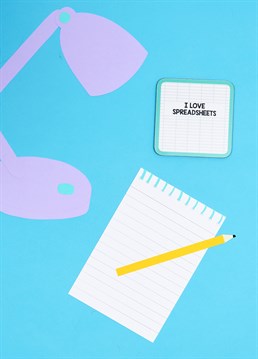 I Love Spreadsheets Coaster. Send them something a little cheeky with this brilliant Scribbler gift and trust us, they won't be disappointed!