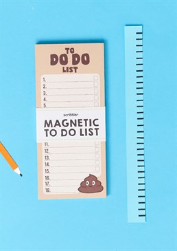 Got a lotta sh*t to do? Don't we all! Use the 18 numbered lines provided to keep each day in check and tick off jobs as you go for ultimate satisfaction. This handy magnetic pad is perfect for all your list-making needs and a useful addition for any fridge!