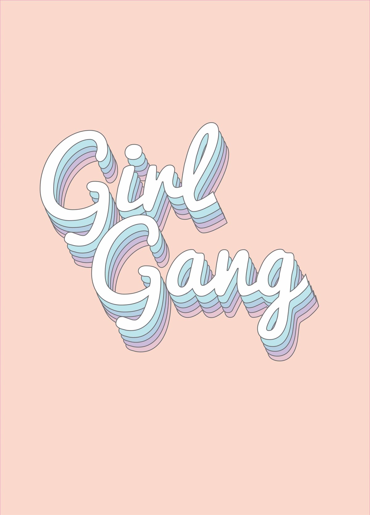 Girl Gang Stylized Typography For Posters Prints Design Stock Illustration  - Download Image Now - iStock