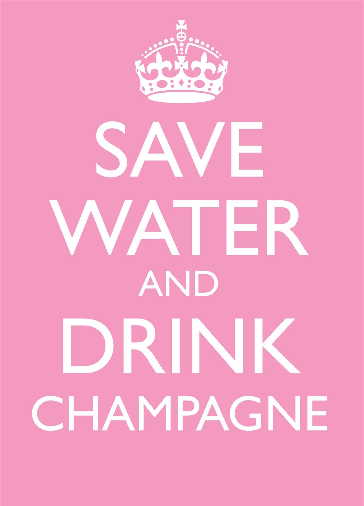 Save Water, Drink Champagne Card | Scribbler