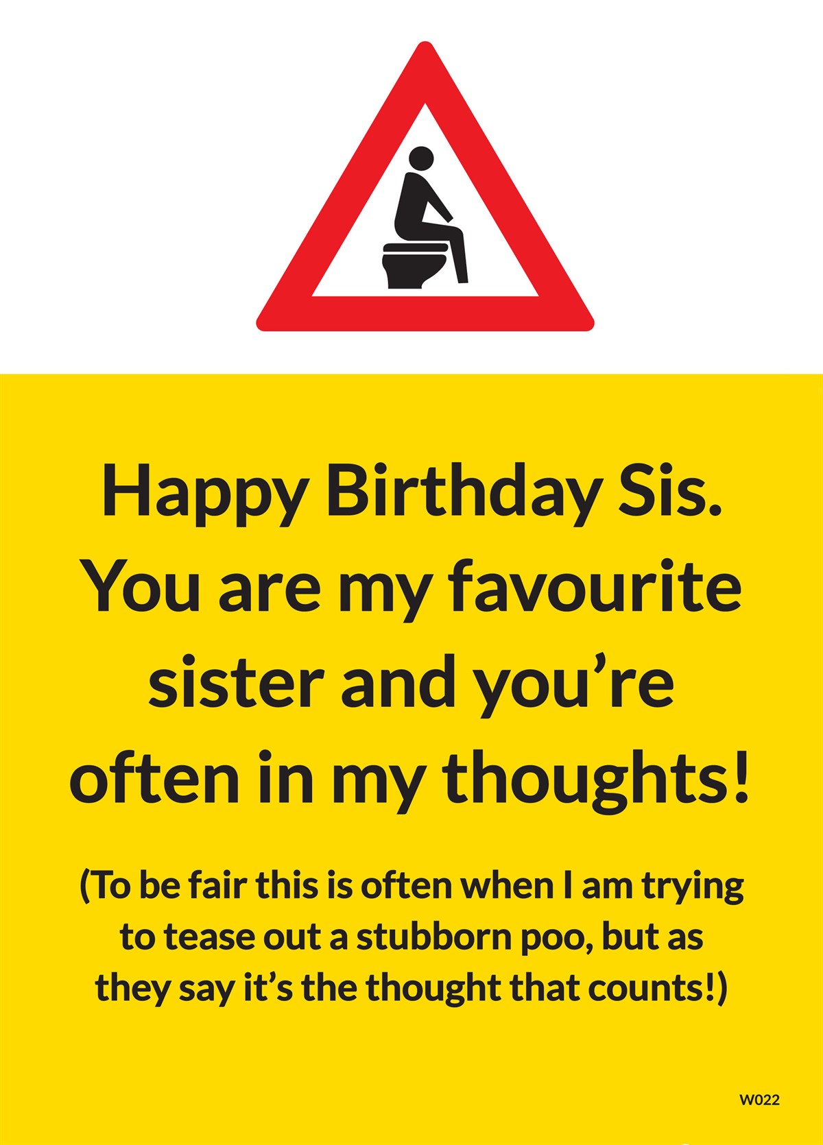 Funny Stubborn Poo Joke Birthday Customised Card 