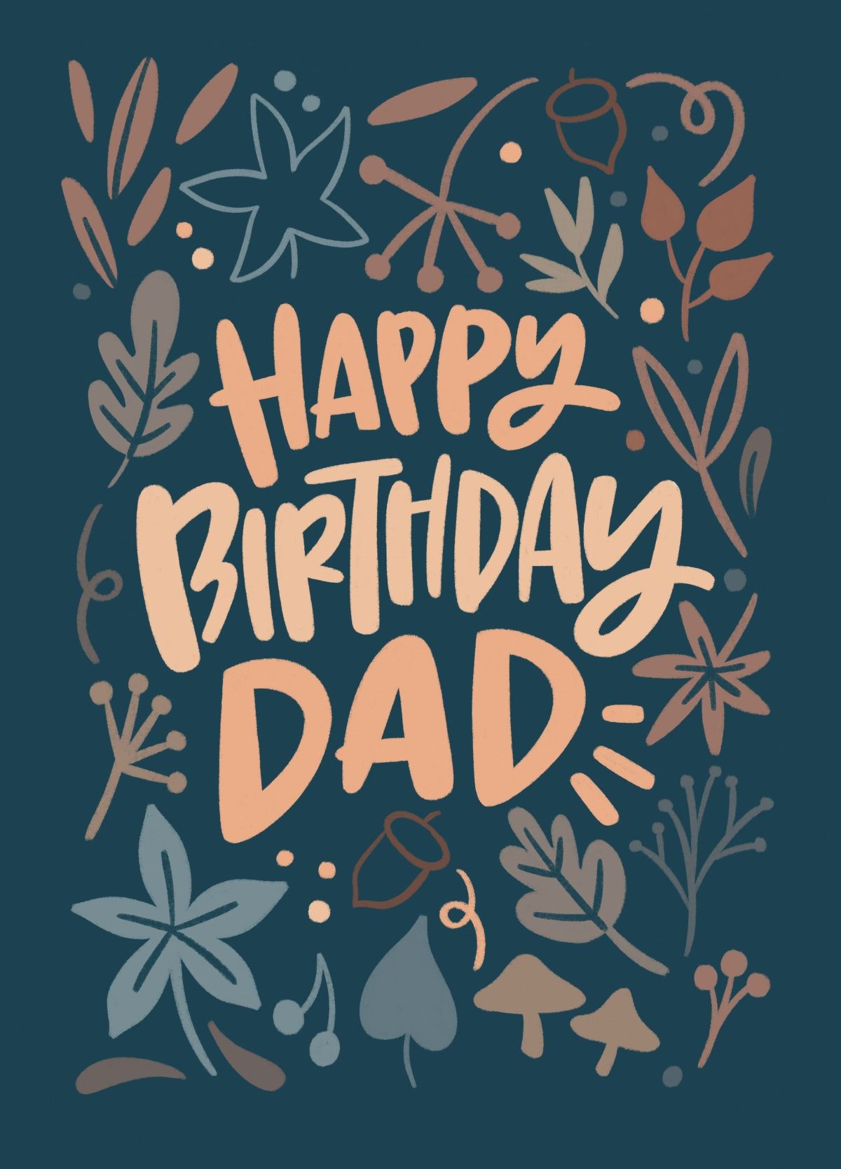 Happy Birthday Dad - Autumn And Winter Card
