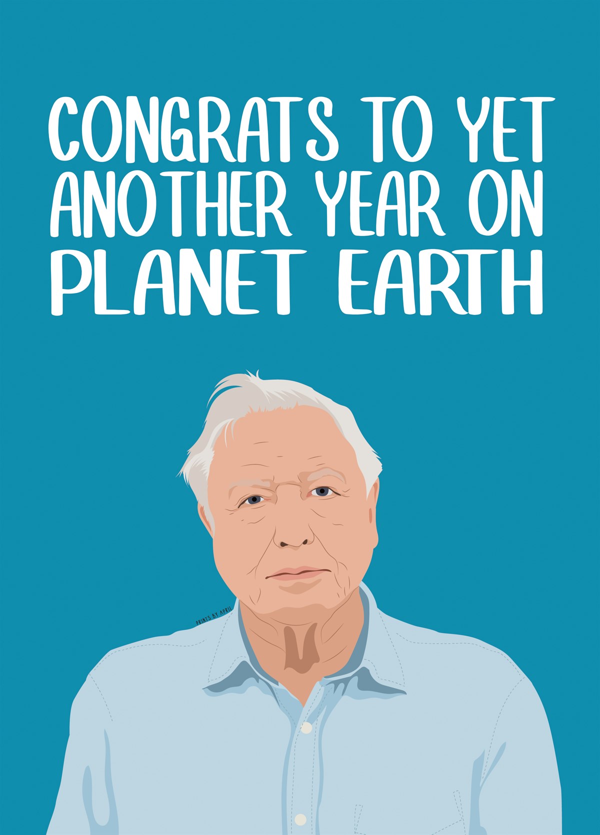 URBAN OUTFITTERS DAVID ATTENBOROUGH Funny Novelty  Birthday Card new RRP £4 