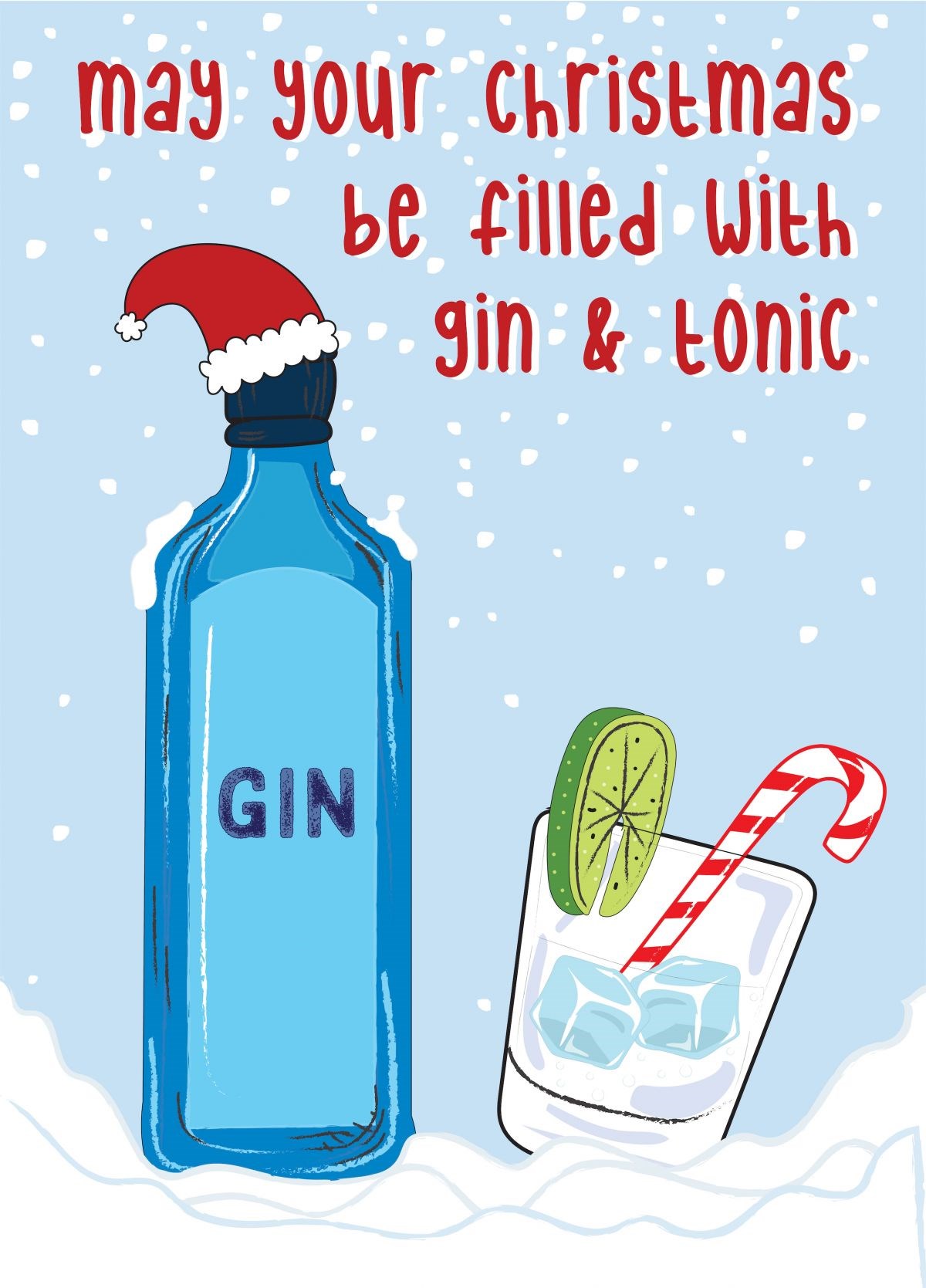 Christmas Gin And Tonic Card | Scribbler