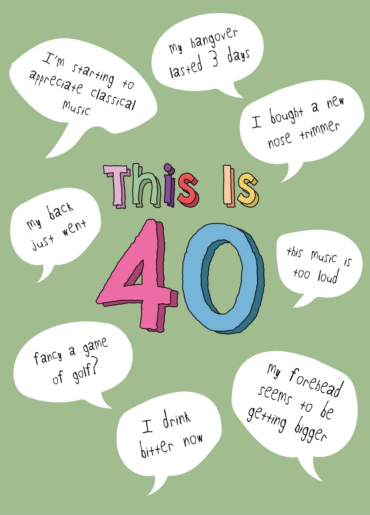Happy 40th (for Him) - Happy 40th Birthday Card | Scribbler