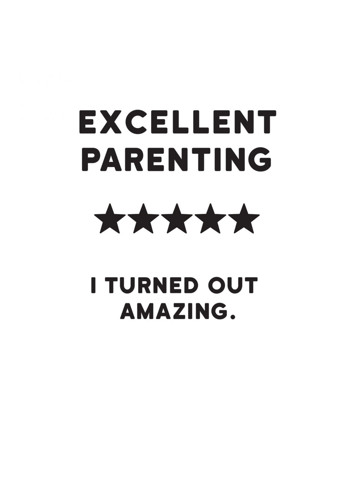 5 Star Parenting Card | Scribbler