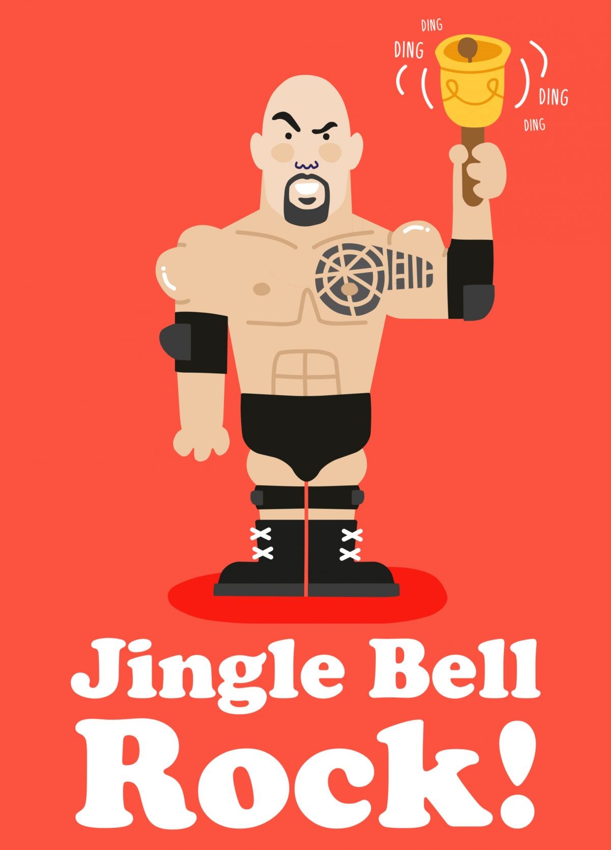 Jingle Bell Rock Pun Christmas Card | Scribbler