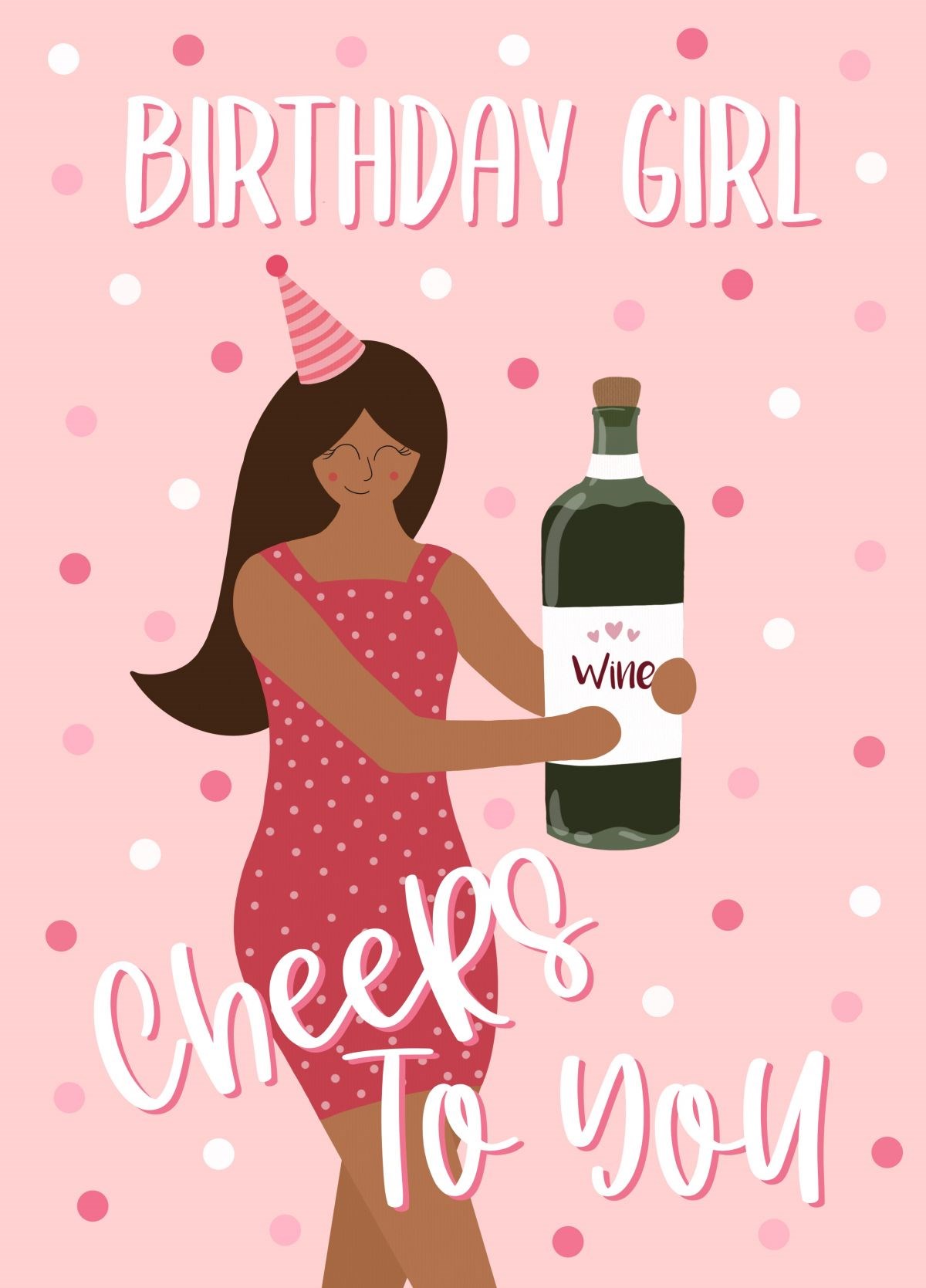 Cheers to the Birthday Girl birthday card - Cari's Cards