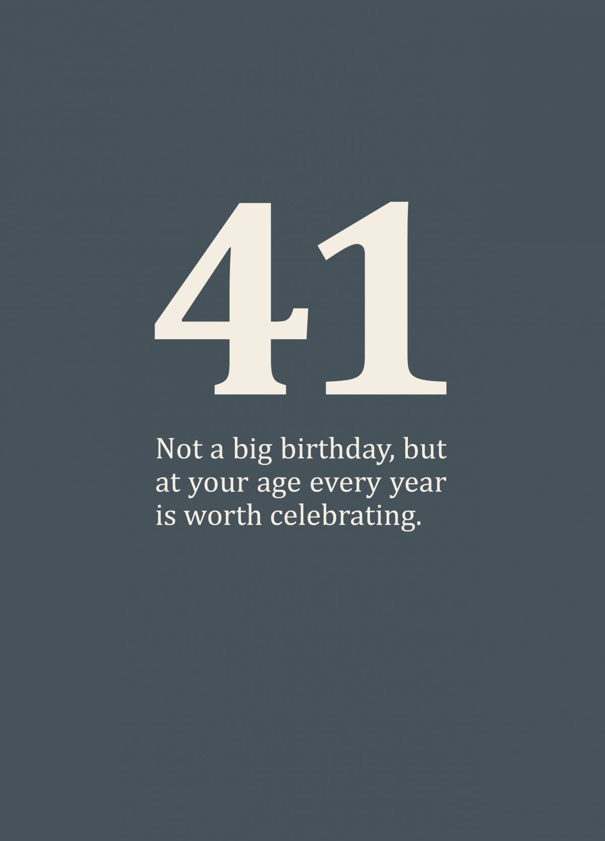 41st Birthday Card