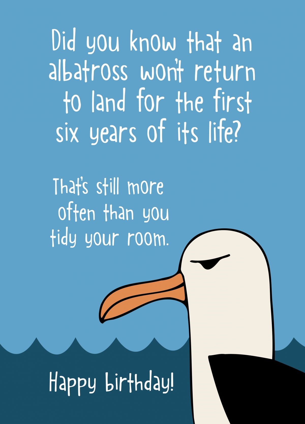 wandering albatross birthday card