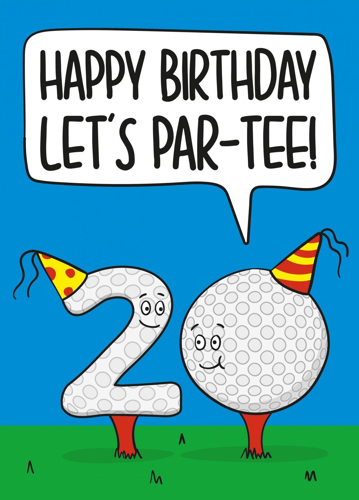 20th Birthday Golf Pun Card | Scribbler