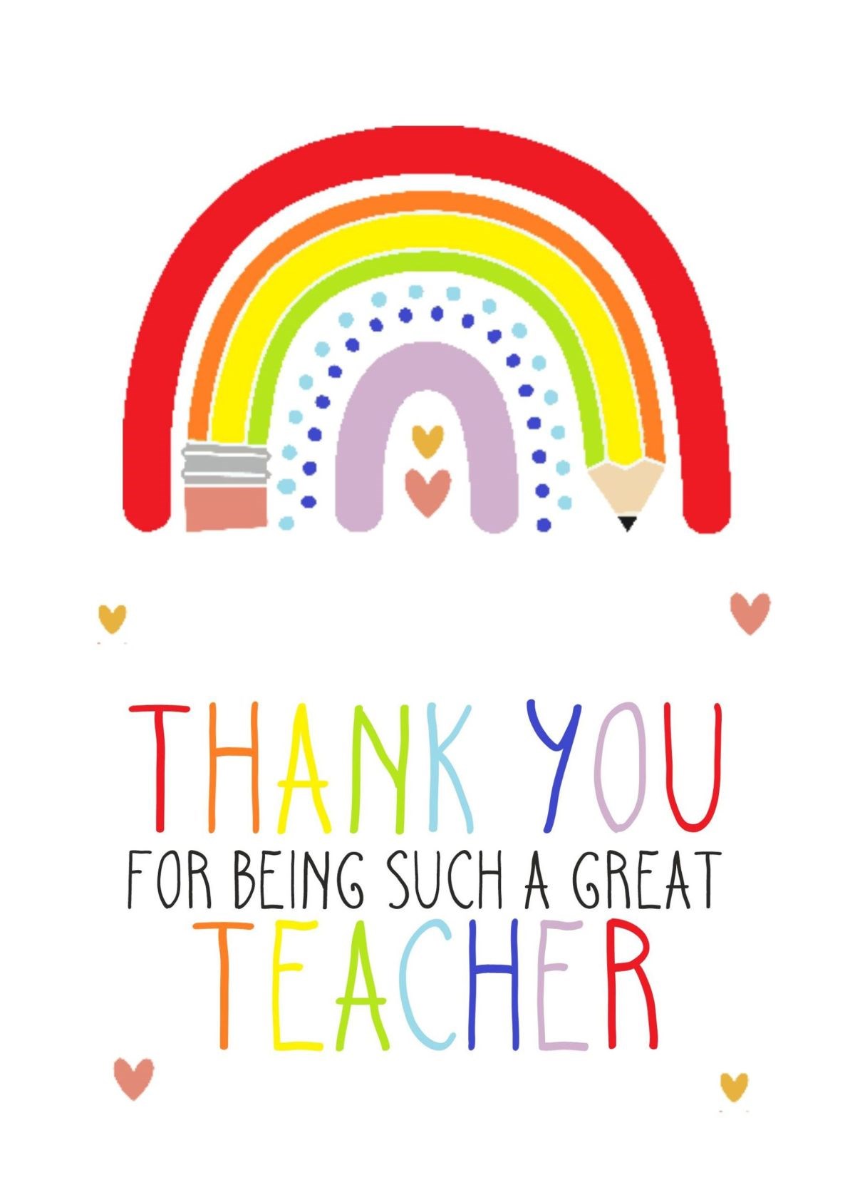 Thank You, Teacher Card | Scribbler