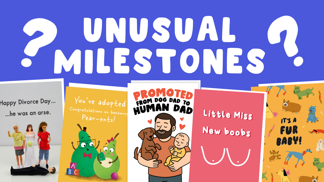 Cards and gifts for unusual milestones (divorces, vasectomies, pet adoptions!)