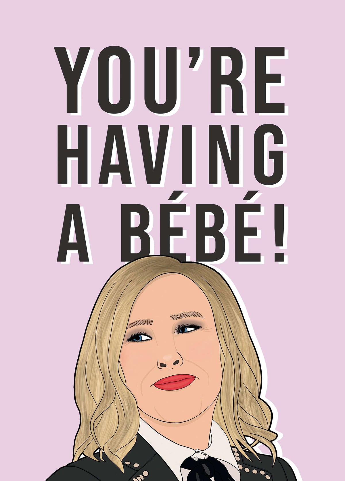 Moira Rose Having A Bebe Baby Shower Card