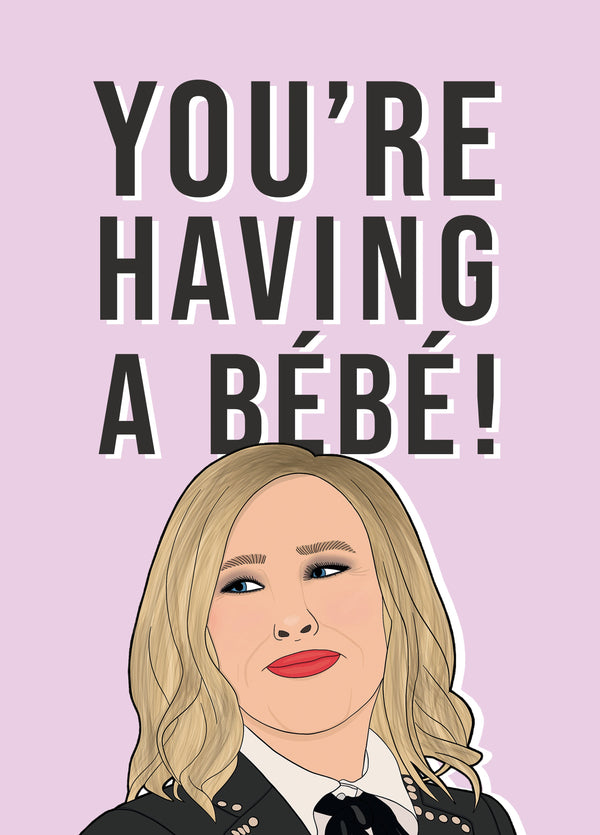 Moira Rose Having A Bebe Baby Shower Card