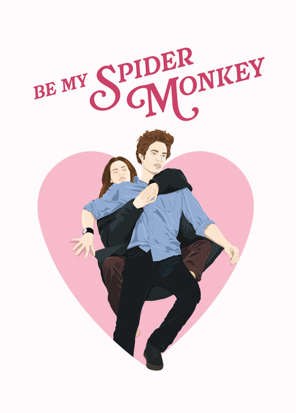 Be My Spider Monkey - Twilight Love Card