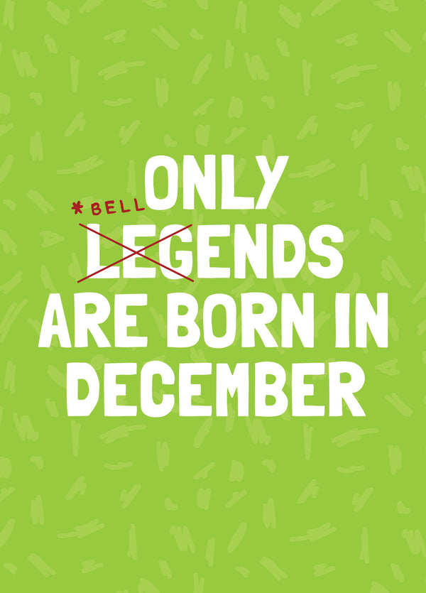 Bellend December Birthday Card