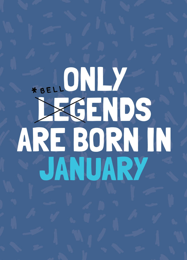 Funy Bellend January Birthday Card