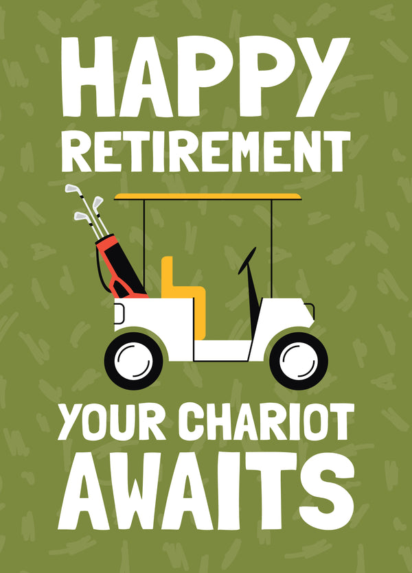 Funny Golf Buggy Retirement Card
