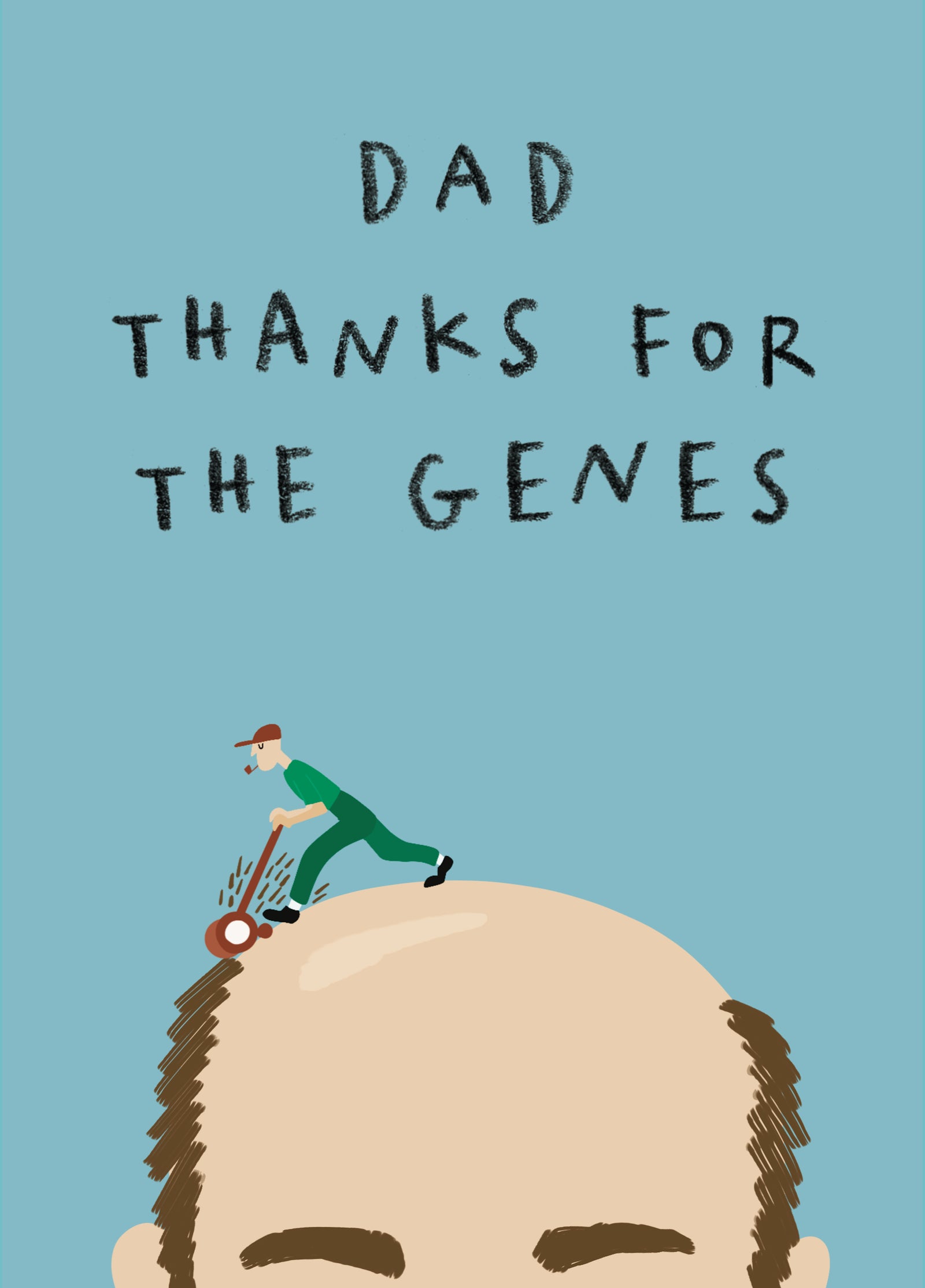Funny Bald Dad Birthday Card