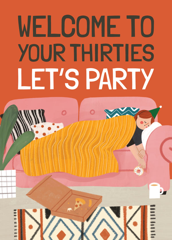 Funny 30th Birthday Card - Wild Party - For Her