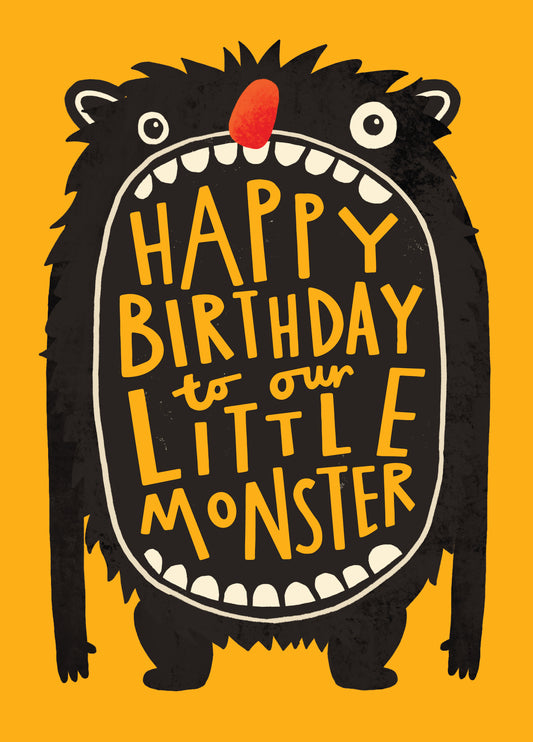 Cute Birthday Card - Little Monster