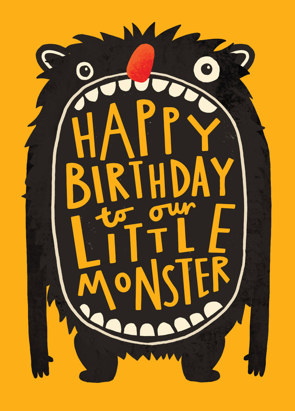 Cute Birthday Card - Little Monster