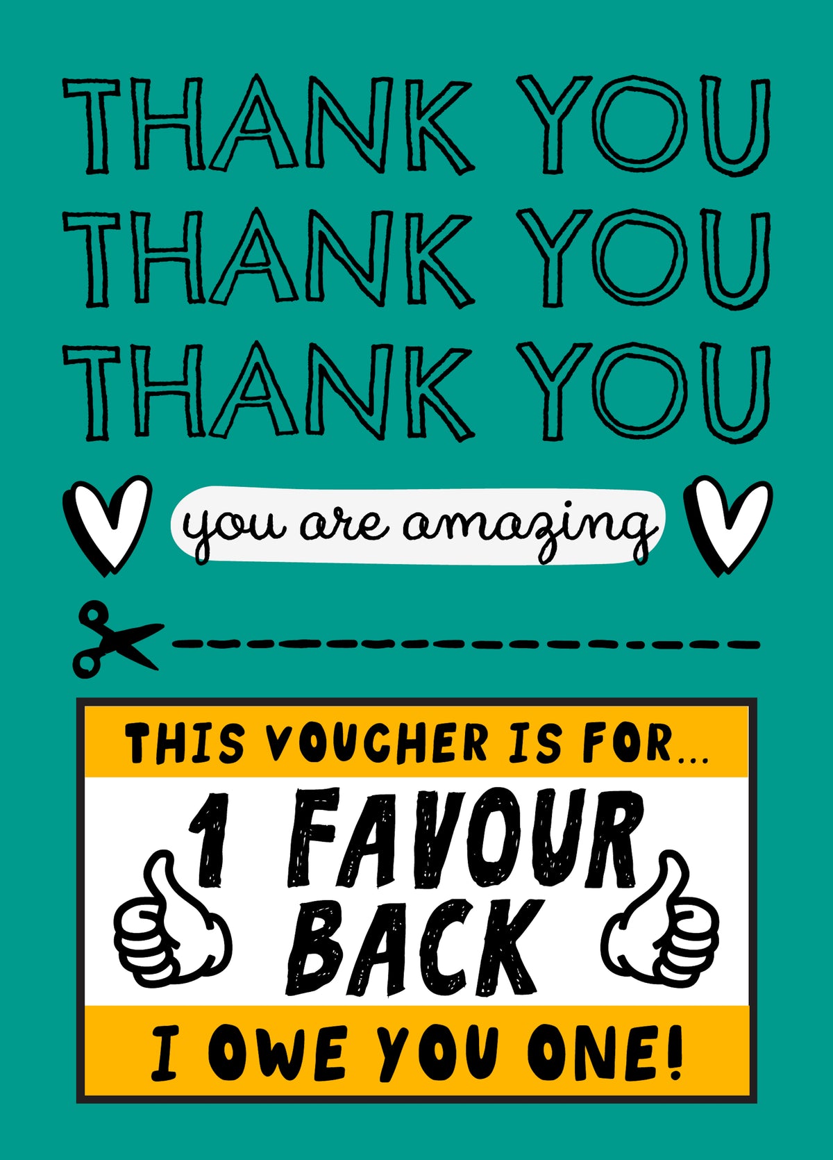 Thank You Voucher Card