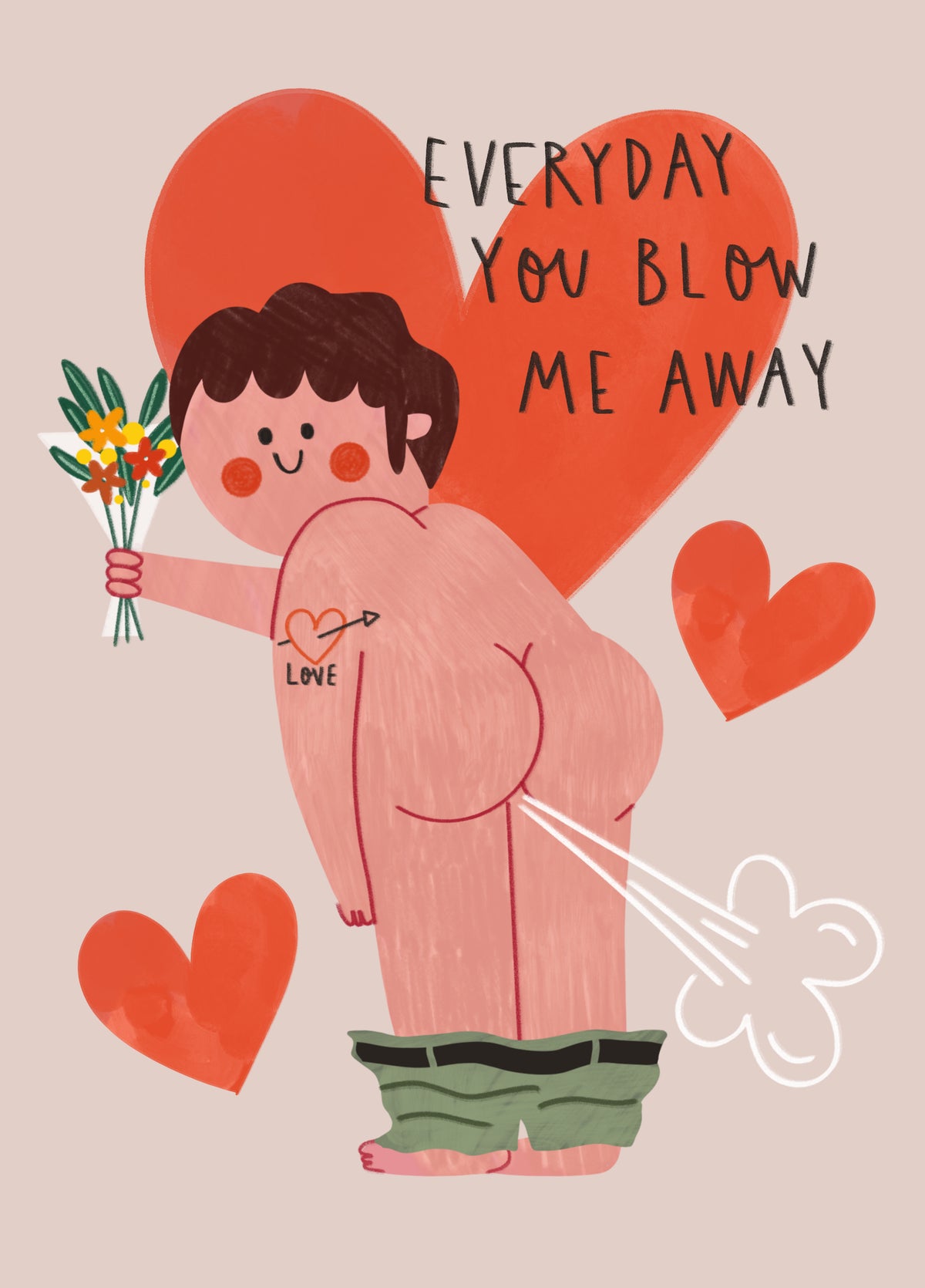 Funny Anniversary/Valentine's Card - Blow Me Away