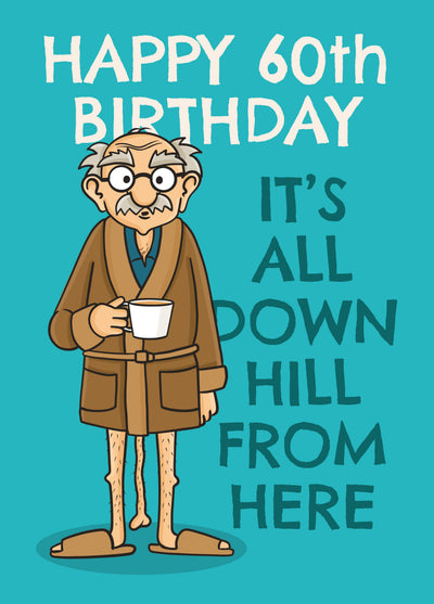 Saggy Balls 60th Birthday Card