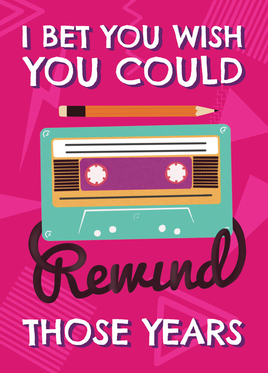 Fun 80's Style Cassette Card