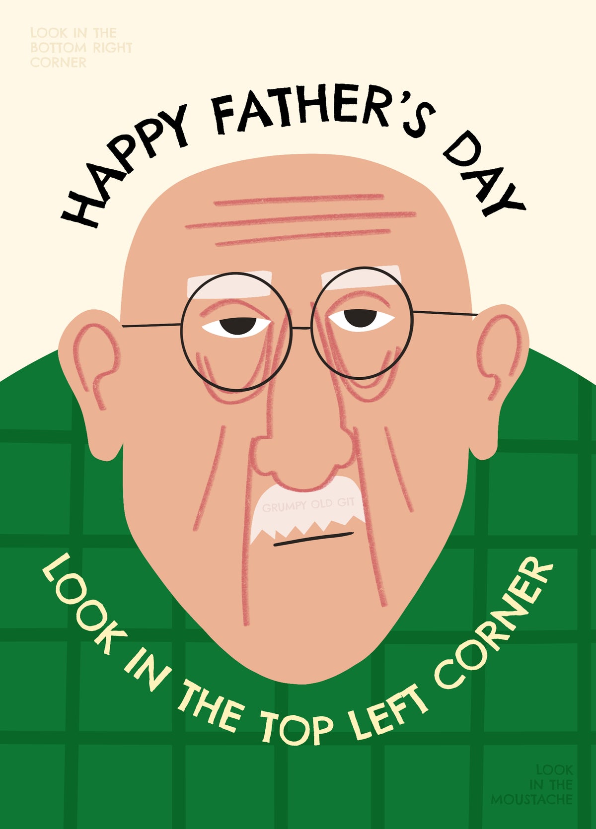 Funny Grumpy Old Git Hidden Message Father's Day Card