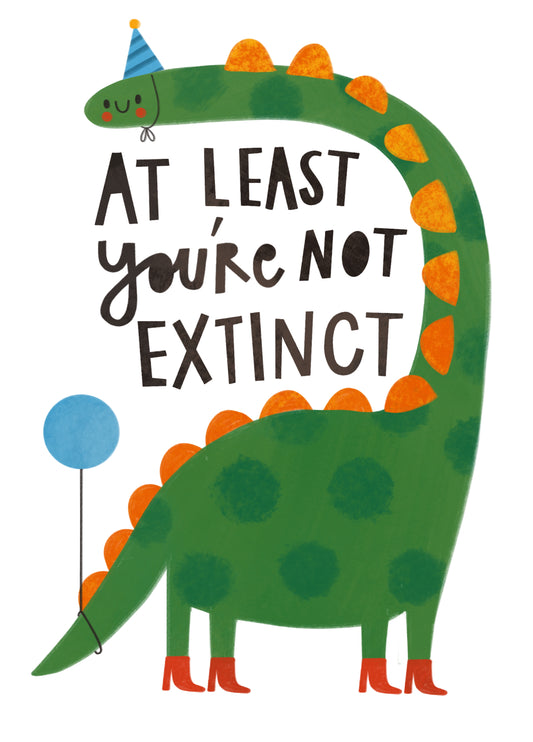 Funny Extinct Dinosaur Old Age Birthday Card
