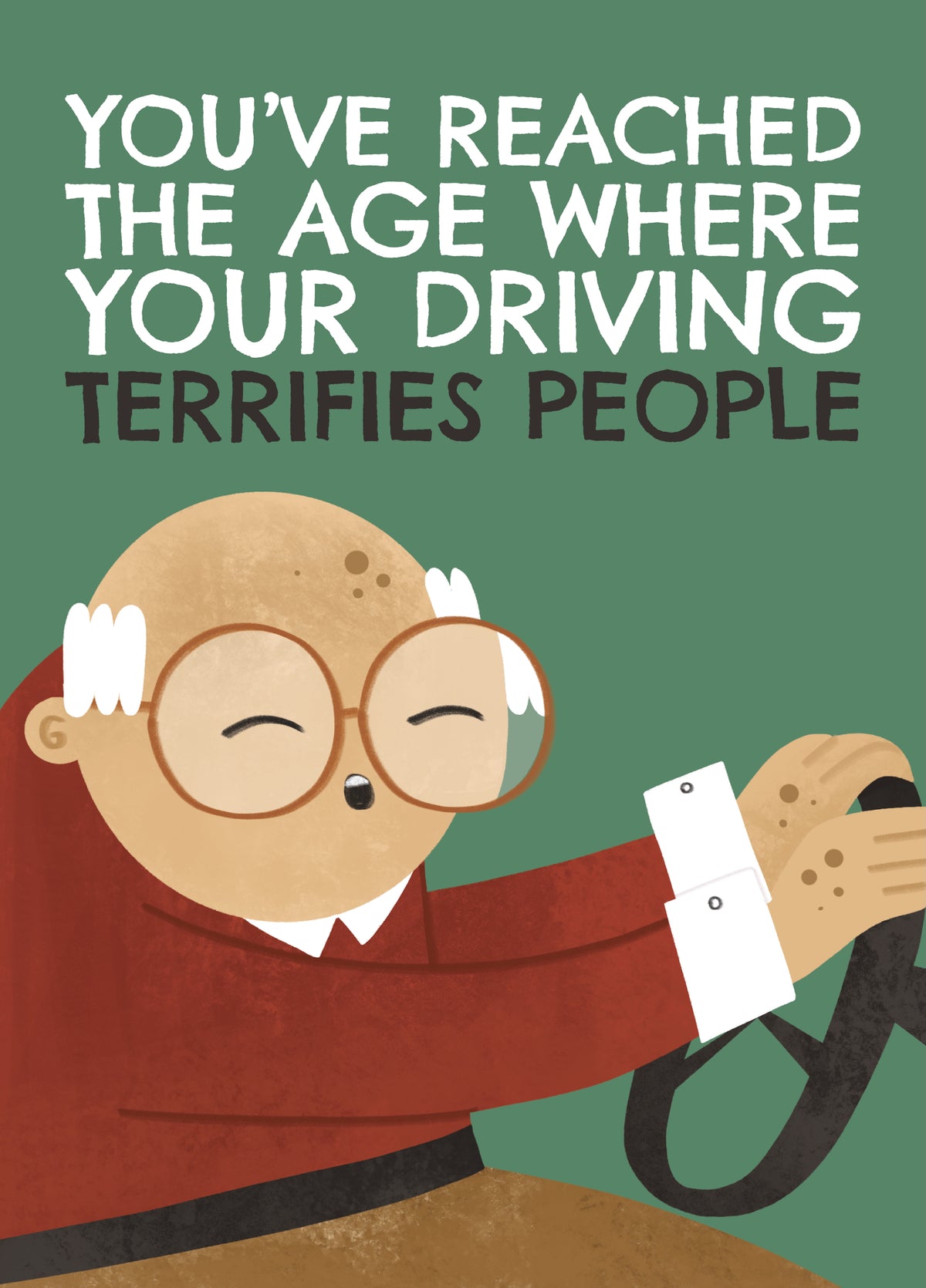 Funny Bad Driver Birthday Card