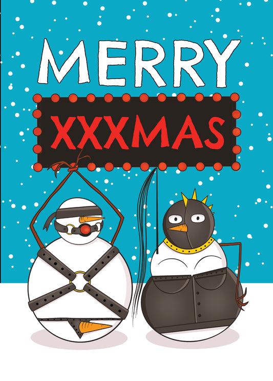 Cheeky Christmas Card - Merry XXXmas Card - Bondage