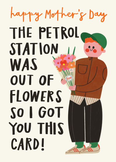 Funny Mother's Day Card | Petrol Shop Flowers