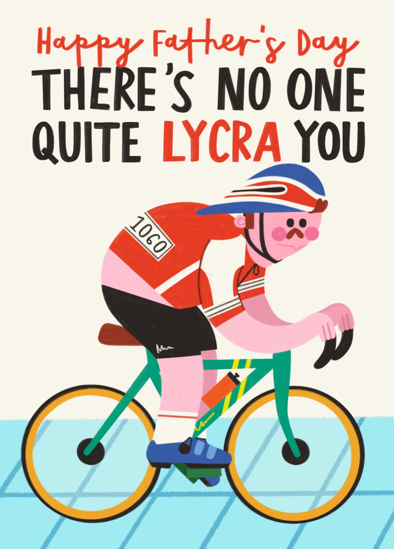 Funny Cycling Father's Day Card