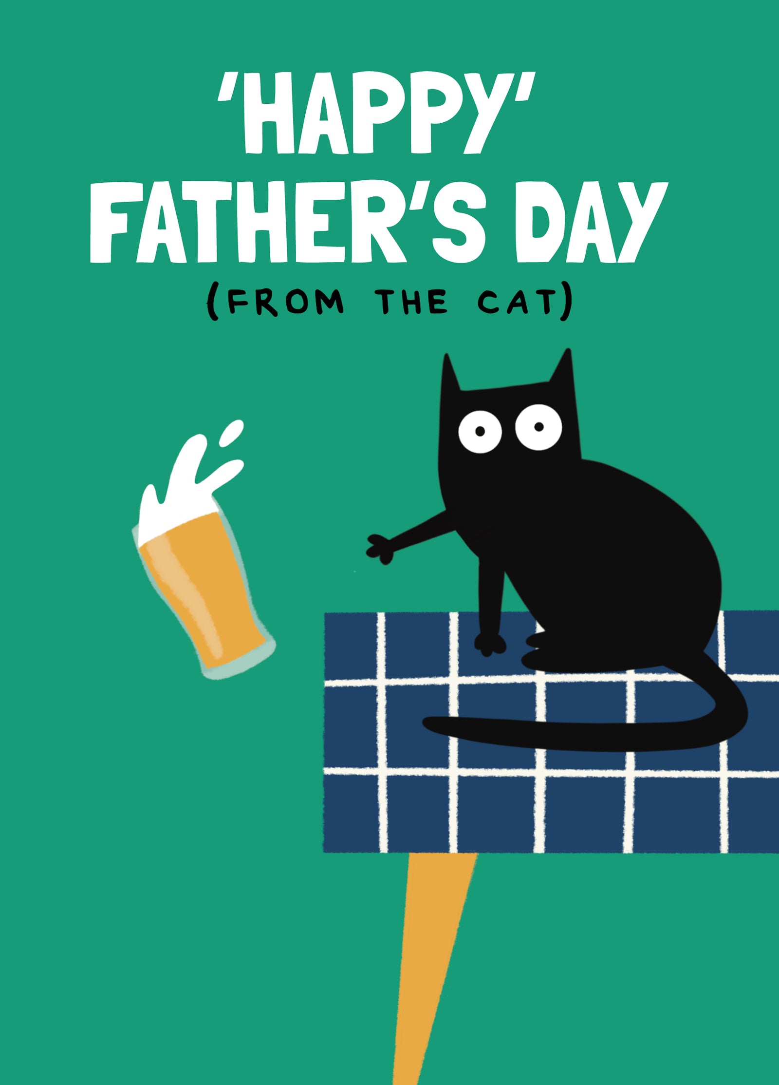 Funny Father's Day Card From The Cat