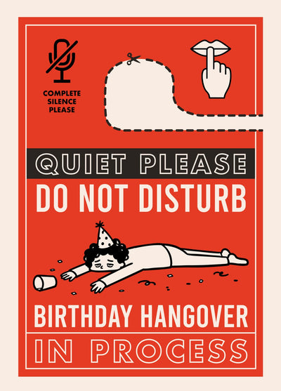 Hangover Door Hanger Birthday Card