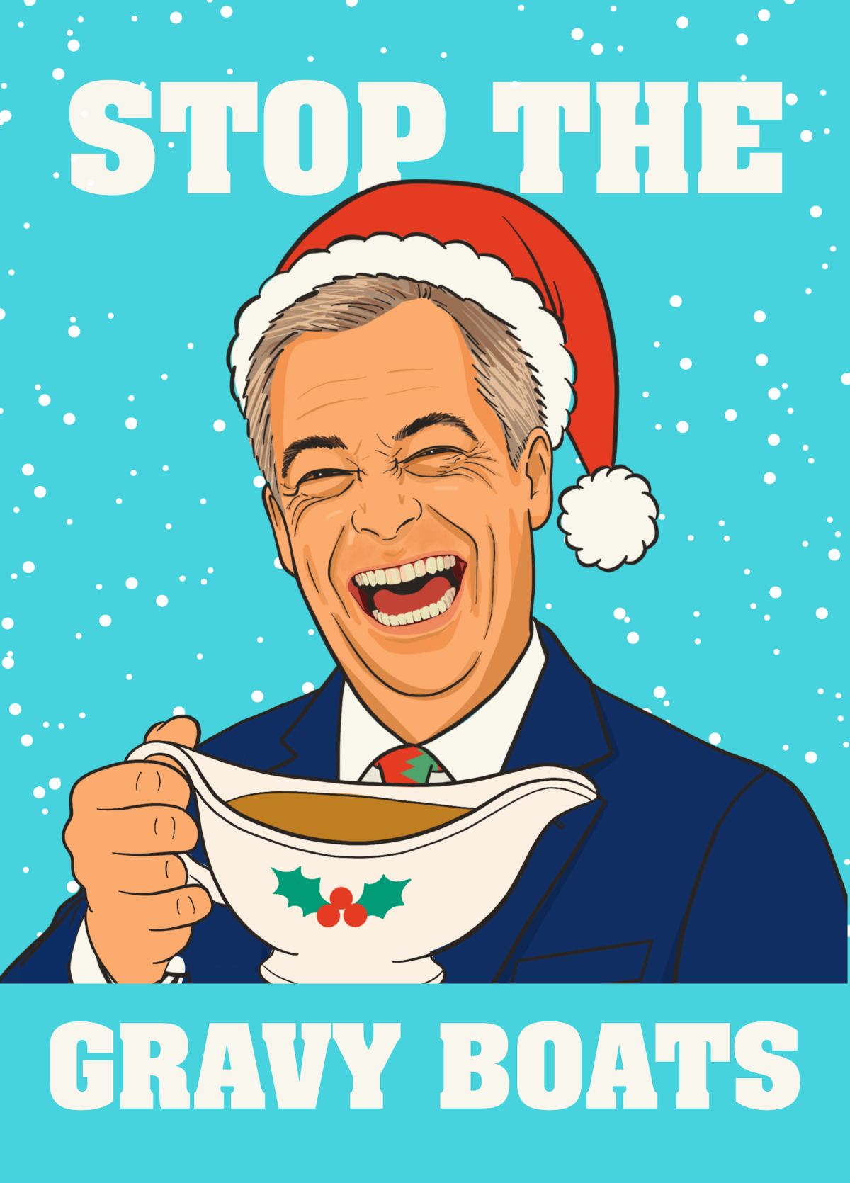 Funny Nigel Farage Reform Christmas Card