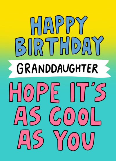 Happy Birthday Granddaughter Card