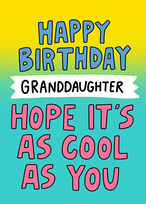 Happy Birthday Granddaughter Card