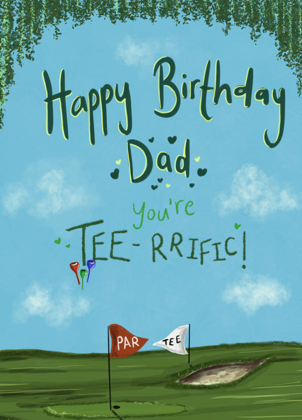 Tee-rrific Dad Birthday Card