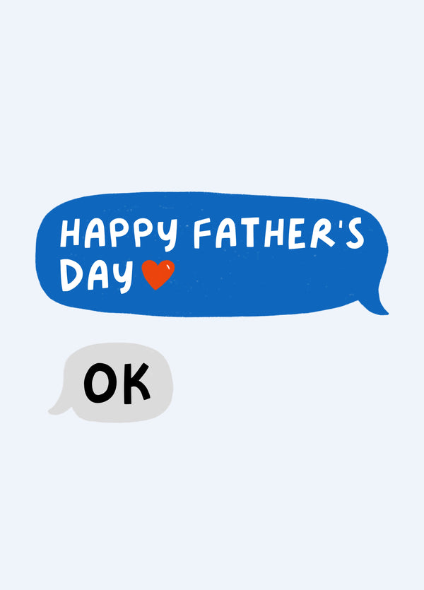 Funny Father's Day Text Message Card