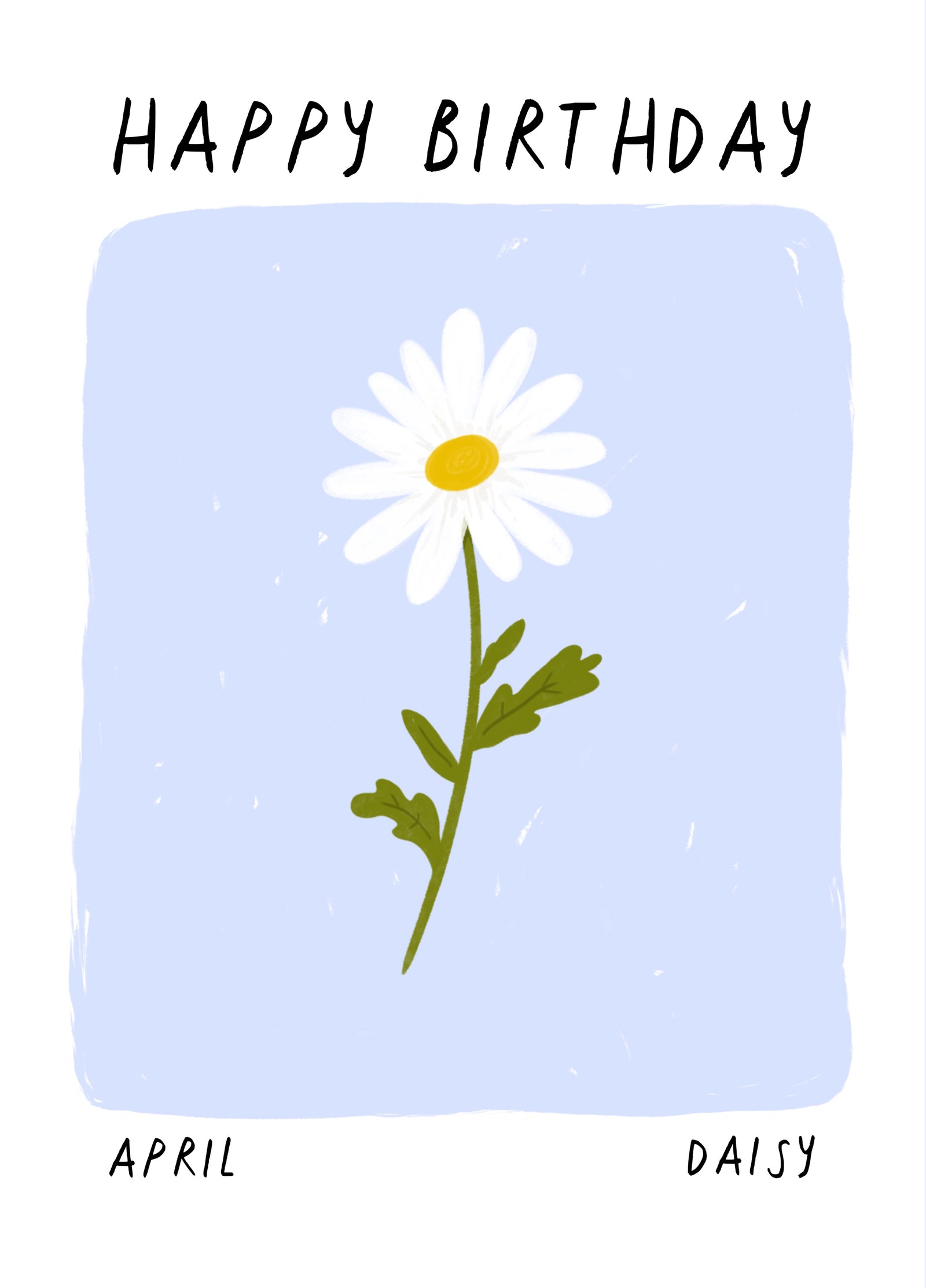 April Birth Flower Birthday Card