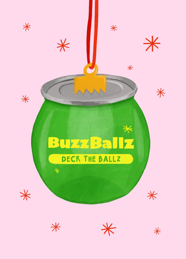 Buzzballz Bauble Christmas Card