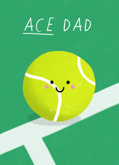 Ace Dad, Tennis Pun Father's Day, Dad Birthday Card