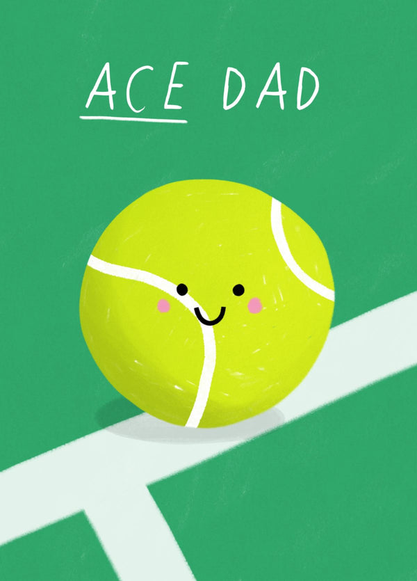 Ace Dad, Tennis Pun Father's Day, Dad Birthday Card