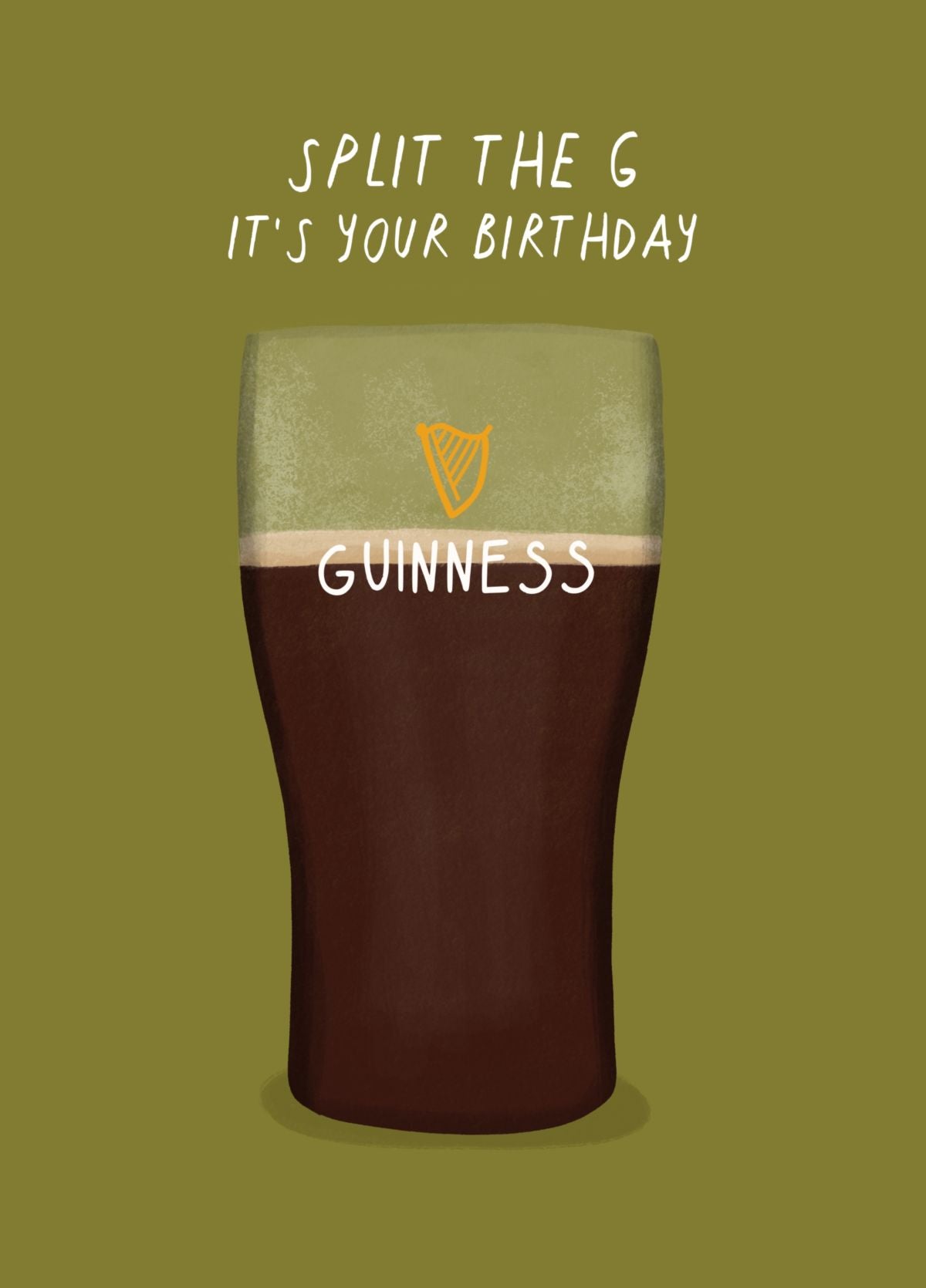 Split The G Guinness Birthday Card
